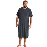 Men's Big & Tall Lightweight t-shirt nightshirt by KingSize in Heather Charcoal (Size 2XL/3XL)