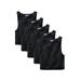 Men's Big & Tall Ribbed Cotton Tank Undershirt 5-pack by KingSize in Black (Size XL)