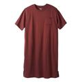 Men's Big & Tall Lightweight t-shirt nightshirt by KingSize in Heather Rich Burgundy (Size 6XL/7XL)