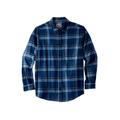 Men's Big & Tall Holiday Plaid Flannel Shirt by Liberty Blues in New Navy Plaid (Size 4XL)