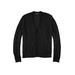 Men's Big & Tall Shaker Knit V-Neck Cardigan Sweater by KingSize in Black (Size 9XL)