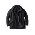 Men's Big & Tall Sherpa-Lined Parka by KingSize in Black (Size 5XL)