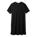 Men's Big & Tall Lightweight t-shirt nightshirt by KingSize in Black (Size 6XL/7XL)