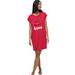 Plus Size Women's Cap Sleeve Sleep Shirt by ellos in Classic Red Holiday (Size 18/20)