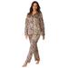 Plus Size Women's The Luxe Satin Pajama Set by Amoureuse in Leopard (Size 38/40) Pajamas