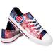 Women's FOCO Chicago Cubs Big Logo Tie-Dye Canvas Sneakers