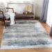 Whyalla 7'10" Round Modern Light Gray/White/Olive/Teal/Dusty Sage/Navy/Pale Blue/Taupe/Medium Gray Area Rug - Hauteloom