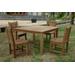 Windsor Classic Side Chair 5-Piece Dining Table Set - Anderson Teak Set-101B