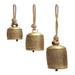 Set Of 3 Bronze Metal Rustic Windchime by Quinn Living in Bronze