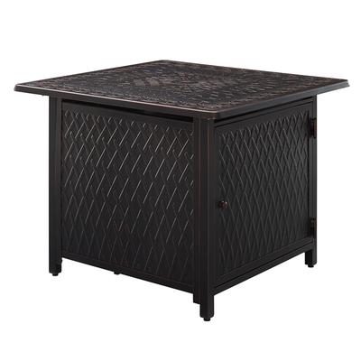 Cartney 32" Square Aluminum LPG/NG Fire Pit by Fire Sense in Bronze