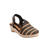 Plus Size Women's The Clea Espadrille by Comfortview in Black Natural (Size 10 W)