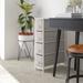 Flash Furniture Malone 4 Drawer Vertical Slim Storage Dresser-Wood Top & Fabric Pull Drawers Metal in Gray/White | Wayfair WX-5L203-WH-GR-GG