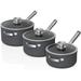 Ninja 3.5 Quarts Non-Stick Stainless Steel Saucepan Set Non Stick/Stainless Steel in Gray | Wayfair C56000