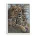 Stupell Industries 33_King Lion Baby Cubs Wild Safari Animal Family Stretched Canvas Wall Art By Collin Bogle in Brown | Wayfair ai-776_wfr_16x20