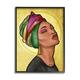 Stupell Industries Glamour Woman Portrait Fashion Cosmetics & Headwrap by Marcus Prime - Graphic Art on Canvas in Yellow | 14 H x 11 W in | Wayfair