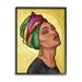 Stupell Industries Glamour Woman Portrait Fashion Cosmetics & Headwrap by Marcus Prime - Graphic Art on Canvas in Yellow | Wayfair af-947_fr_16x20