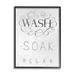 Stupell Industries Vintage Boutique Wash Soak Relax Bathroom Typography by Nina Pierce - Graphic Art on Canvas in Gray | Wayfair af-966_fr_24x30