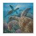 Stupell Industries 27_Sea Turtle Pair Coral Reef Ocean Life Scene Stretched Canvas Wall Art By Collin Bogle, in Blue | Wayfair ai-770_wd_12x12