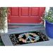 Toland Home Garden Peace Sign Flowers 30 in. x 18 in. Non-Slip Door Mat in Black/Blue/Brown | Wayfair 800451