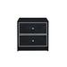 Ebern Designs Antion 2 - Drawer Nightstand in Walnut/Black Wood in Brown | 20 H x 19 W x 16 D in | Wayfair 0285760991064353A12D968D64D8CF94