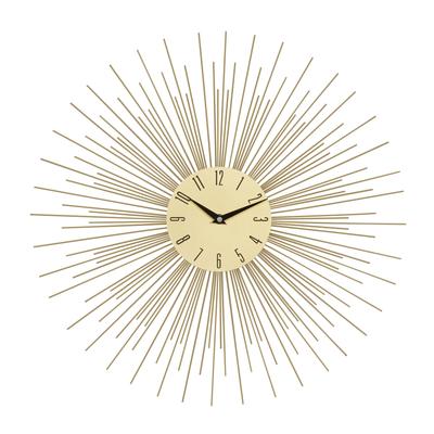 Gold Metal Contemporary Wall Clock by Quinn Living in Gold