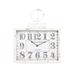 White Vintage Metal Wall Clock by Quinn Living in White