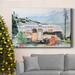 The Holiday Aisle® Holiday Vacation I Premium Gallery Wrapped Canvas - Ready To Hang Canvas, in Black/Blue/Green | 18 H x 12 W x 1 D in | Wayfair