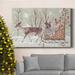 The Holiday Aisle® Christmas Time Collection A Premium Gallery Wrapped Canvas - Ready To Hang Canvas, in Black/Blue/Green | Wayfair