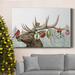 The Twillery Co.® Finbar Festive Forest Collection A - Wrapped Canvas Print Canvas, Solid Wood in Brown/Green/Red | 8 H x 12 W x 1 D in | Wayfair