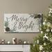 The Twillery Co.® Wreath Sentiments I Premium Gallery Wrapped Canvas - Ready To Hang Metal in Brown/Green/White | 20 H x 40 W x 1.5 D in | Wayfair