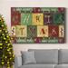 The Holiday Aisle® Chrismas Blocks II Premium Gallery Wrapped Canvas - Ready To Hang Canvas, in Blue/Green/Red | 12 H x 8 W x 1 D in | Wayfair