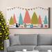 The Holiday Aisle® Retro Winter Celebration Collection D Premium Gallery Wrapped Canvas - Ready To Hang Metal in Green/White | Wayfair