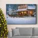 The Holiday Aisle® Christmas Wishes Premium Gallery Wrapped Canvas - Ready To Hang Metal in Blue | 60 H x 40 W x 1 D in | Wayfair