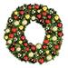 Queens of Christmas Lighted Wreath in Red/Yellow | 8 H x 60 W x 60 D in | Wayfair GWBM-05-TRAD-LWW