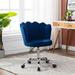 Everly Quinn Velvet Task Chair Upholstered in Blue | 36.4 H x 19.6 W x 22.8 D in | Wayfair 7F7DD1A8D360473A91176D104487FD80