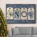 The Holiday Aisle® Snow Tags Premium Gallery Wrapped Canvas - Ready To Hang Canvas, Solid Wood in White | 36 H x 24 W x 1 D in | Wayfair