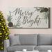 The Twillery Co.® Wreath Sentiments I Premium Gallery Wrapped Canvas - Ready To Hang Canvas in Brown/Green/White | 8 H x 16 W x 1 D in | Wayfair