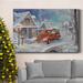 The Holiday Aisle® Santa's Tree Farm Premium Gallery Wrapped Canvas - Ready To Hang Canvas, in Black/Blue/Green | 8 H x 12 W x 1 D in | Wayfair