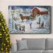 The Holiday Aisle® Sleigh Ride Premium Gallery Wrapped Canvas - Ready To Hang Metal in Brown/White | 60 H x 40 W x 1 D in | Wayfair