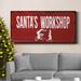 The Holiday Aisle® Santa's Workshop Premium Gallery Wrapped Canvas - Ready To Hang Metal in Red | 40 H x 20 W x 1.5 D in | Wayfair