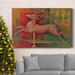 The Holiday Aisle® Deer Premium Gallery Wrapped Canvas - Ready To Hang Canvas, Solid Wood in Blue/Green/Red | 12 H x 8 W x 1 D in | Wayfair