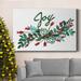 The Holiday Aisle® Cut Wreath Christmas I Premium Gallery Wrapped Canvas - Ready To Hang Canvas, in Green/Red | 27 H x 18 W x 1 D in | Wayfair