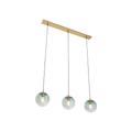 Qazqa - pallon - Suspension multiples - 3 lumière - l 1000 mm - Vert - Art Deco - éclairage