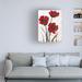 Red Barrel Studio® Red Poppy Fresco II by Timothy O' Toole - Wrapped Canvas Graphic Art Canvas, Wood in Red/White | 19 H x 14 W x 2 D in | Wayfair