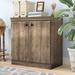 Winston Porter Cardelia 2 Door Accent Cabinet Wood in Brown | 32.5 H x 33 W x 19.5 D in | Wayfair 5B8309ABCA3C4C3EB88894F308516B21