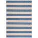 Blue/White 43 x 24 x 0.02 in Area Rug - Breakwater Bay Peterman Striped Beige/Blue Indoor/Outdoor Area Rug | 43 H x 24 W x 0.02 D in | Wayfair