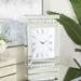 Willa Arlo™ Interiors Glam MDF Clock Wood in Brown/Gray | 14 H x 8 W x 3 D in | Wayfair 950ABB5510A042C1B4E8DCEC80D6AD50