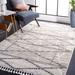 Gray/White 48 x 0.79 in Indoor Area Rug - Dakota Fields Wendland Geometric Beige/Gray Area Rug Polyester | 48 W x 0.79 D in | Wayfair