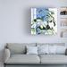 Red Barrel Studio® Indoor Plant II by Emma Scarvey - Wrapped Canvas Painting Canvas, Wood in Blue/Green/White | 18 H x 18 W x 2 D in | Wayfair