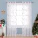 Deconovo Sheer Voile Line Grommet Curtain Pair(2 Panel)